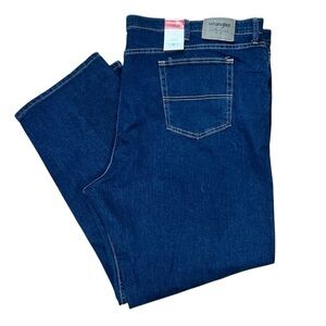 Wrangler Authentics Jeans Mens 52x30 Dark Blue Straight Leg  NWT Jean